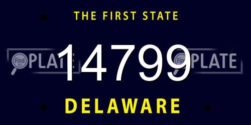 14799 Delaware License Plate