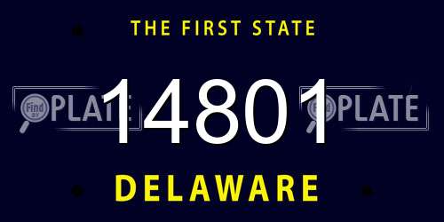 14801 Delaware License Plate