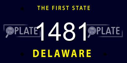 1481 Delaware License Plate