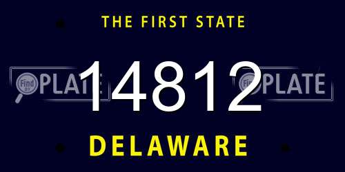 14812 Delaware License Plate