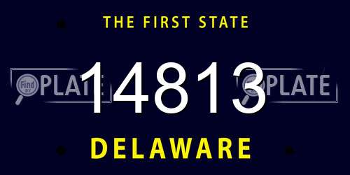 14813 Delaware License Plate