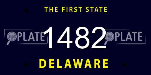 1482 Delaware License Plate