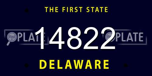 14822 Delaware License Plate