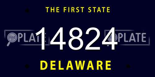 14824 Delaware License Plate