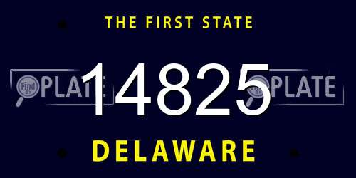 14825 Delaware License Plate