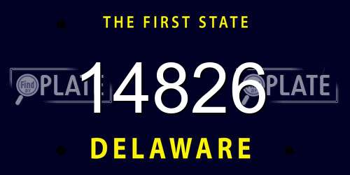 14826 Delaware License Plate