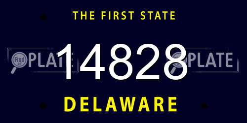 14828 Delaware License Plate