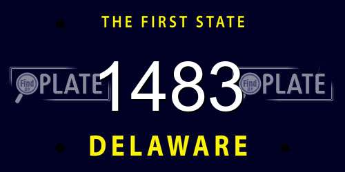 1483 Delaware License Plate