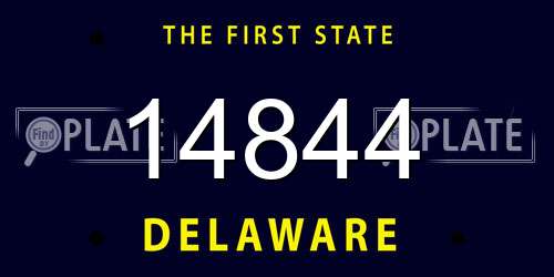 14844 Delaware License Plate
