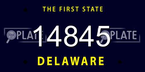 14845 Delaware License Plate