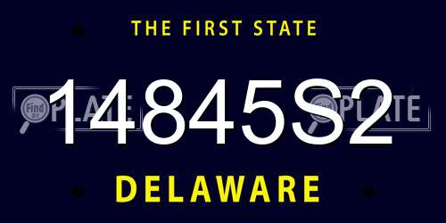 14845S2 Delaware License Plate