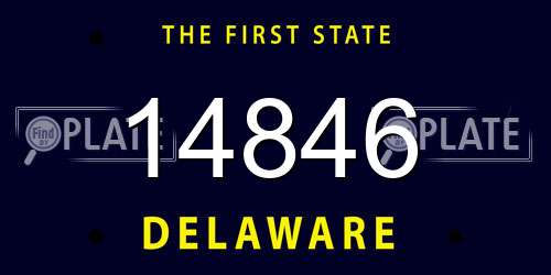 14846 Delaware License Plate