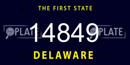 14849 Delaware License Plate