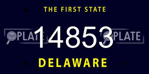 14853 Delaware License Plate