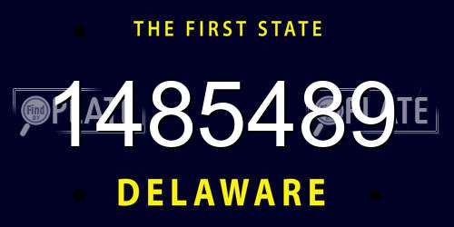 1485489 Delaware License Plate