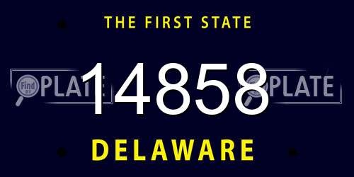 14858 Delaware License Plate