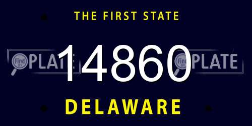 14860 Delaware License Plate