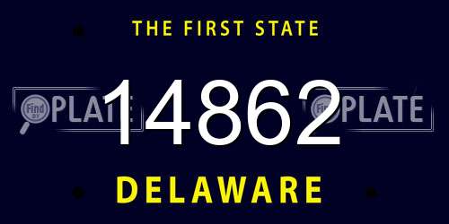 14862 Delaware License Plate