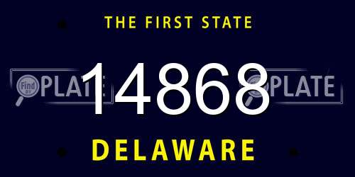 14868 Delaware License Plate
