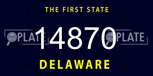 14870 Delaware License Plate