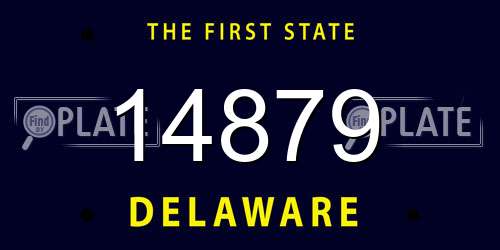 14879 Delaware License Plate