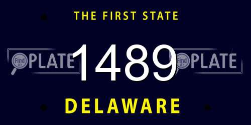 1489 Delaware License Plate