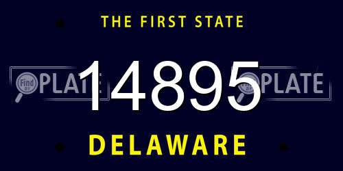 14895 Delaware License Plate