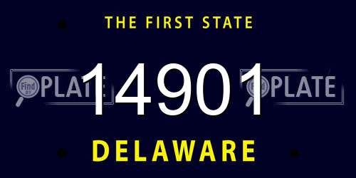 14901 Delaware License Plate