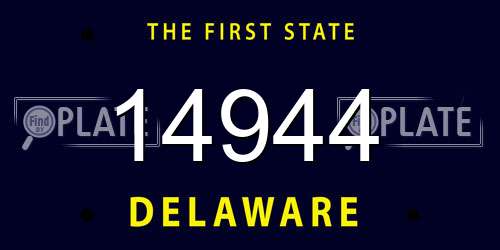 14944 Delaware License Plate