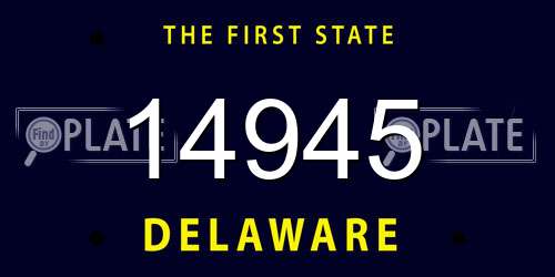 14945 Delaware License Plate