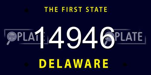 14946 Delaware License Plate