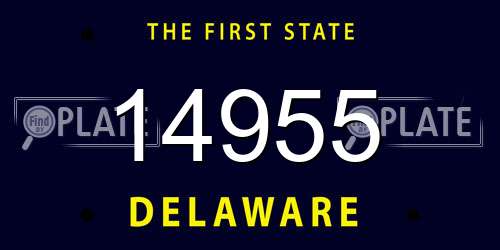 14955 Delaware License Plate