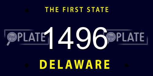 1496 Delaware License Plate