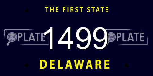 1499 Delaware License Plate