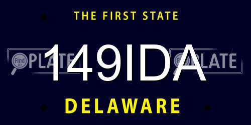 149IDA Delaware License Plate
