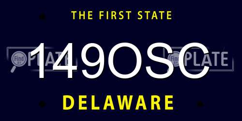 149OSC Delaware License Plate