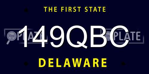 149QBC Delaware License Plate