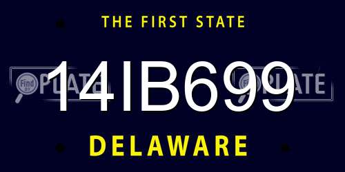 14IB699 Delaware License Plate