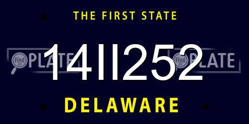 14II252 Delaware License Plate
