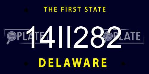 14II282 Delaware License Plate