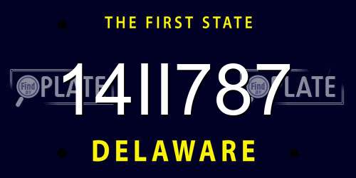 14II787 Delaware License Plate