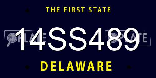 14SS489 Delaware License Plate