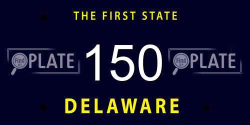 150 Delaware License Plate