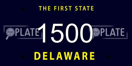 1500 Delaware License Plate