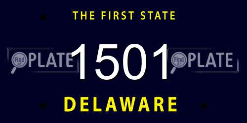 1501 Delaware License Plate