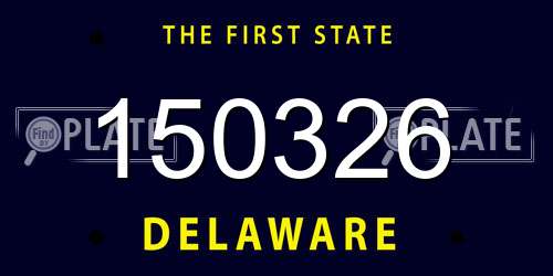 150326 Delaware License Plate