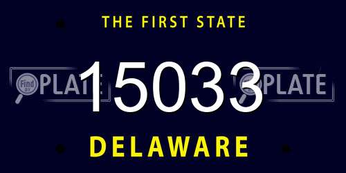 15033 Delaware License Plate