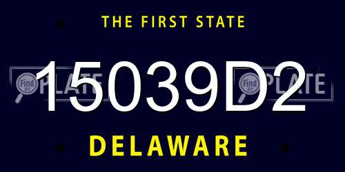 15039D2 Delaware License Plate