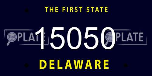 15050 Delaware License Plate