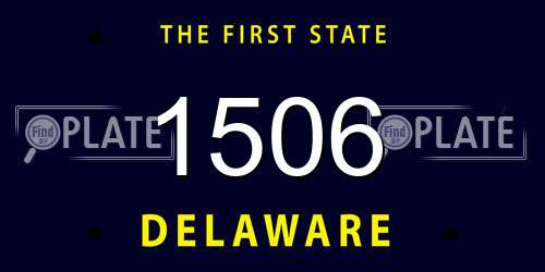 1506 Delaware License Plate